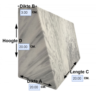 Rugkussens Schuin Op Maat Bestellen